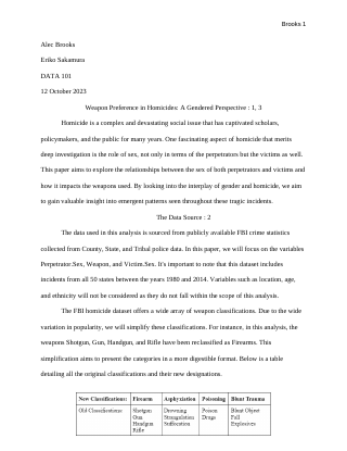 Report, first page