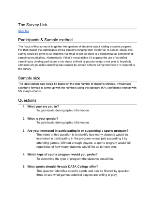 Report, first page