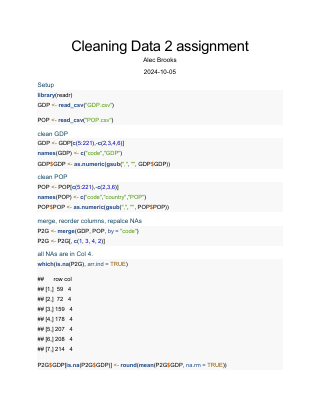 Report, first page