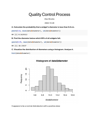 Report, first page