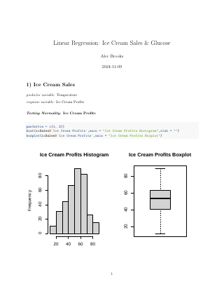 Report, first page